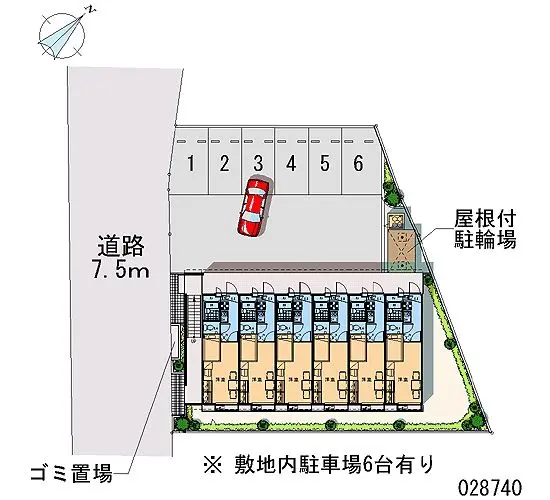 ★手数料０円★厚木市恩名３丁目　月極駐車場（LP）